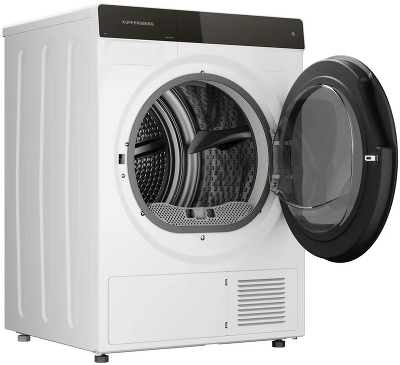 Сушильная машина KUPPERSBERG/ Сушильная машина KUPPERSBERG, High-Tech, загрузка 10 кг, 16 программ, тепловой насос, отсрочка старта, реверс барабана, ультрафиолет, сенсорное управление, блокировка от детей, энергоэффективность А+, цвет белый