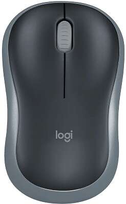 Мышь беспроводная Logitech M185 Grey серая, оптическая, 1000dpi, 2.4GHz,USB-ресивер Logitech Unifying® {10} (272815) 910-002252