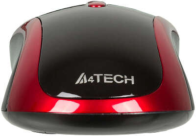 Мышь A4Tech V-Track Padless N-360 красный/черный оптическая 1200dpi USB 3but (N-360-2)