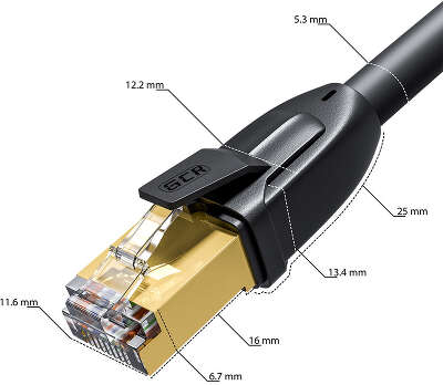 Greenconnect RJ45(m) - RJ45(m) Cat. 6 F/UTP PVC 3м GCR-52550
