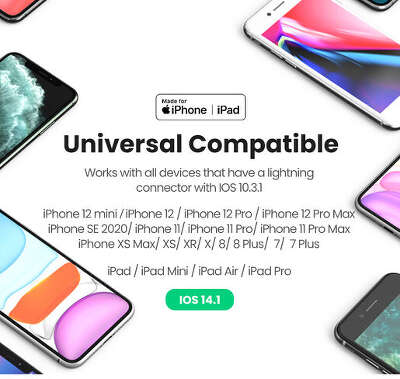 Адаптер UGREEN US212 (30759) Lightning to 3.5mm Headphone Jack Adapter