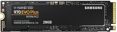 Твердотельный накопитель SSD M.2 (PCI-E NVMe) 250Gb Samsung 970 EVO plus (R3500/W2300MB/s) (MZ-V7S250BW) 1year
