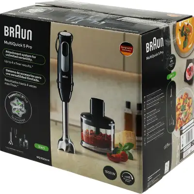 Блендер погружной Braun MultiQuick 5 MQ55236MBK 1000Вт черный