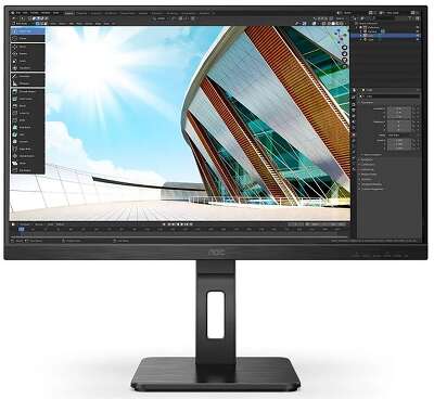 Монитор AOC 27" 27P2Q Black (IPS, 1920x1080, D-sub+DVI+HDMI+DP, 4 ms, 178°/178°, 250 cd/m, 50M:1(1000:1), MM, Pivot) (187329)