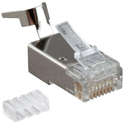 Коннектор Hyperline (PLUG-8P8C-UV-C6-TW-SH-10) FTP кат.6 RJ45 (упак.:10шт)