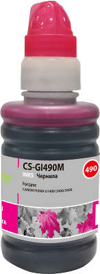 Cactus Чернила CS-GI490M для Canon Pixma G1400/G2400/G3400, пурпурный, 100мл