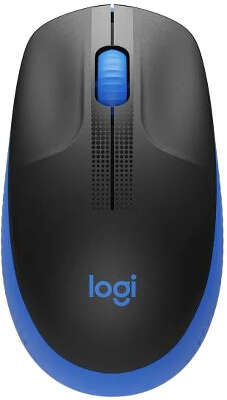 Мышь беспроводная Logitech Wireless Mouse M190 черный/синий USB [910-005925]