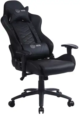 Кресло игровое Cactus CS-CHR-0099BL с RGB подсветкой черный экокожа с подголов. крестов. сталь