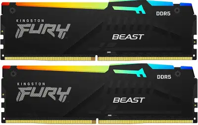 Набор памяти DDR5 DIMM 2x8Gb DDR5600 Kingston Fury Beast Black RGB (KF556C40BBAK2-16)