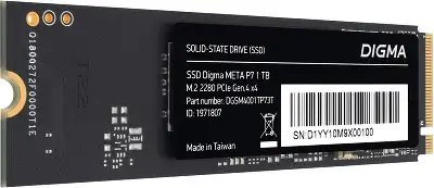 Твердотельный накопитель NVMe 1Tb [DGSM4001TP73T] (SSD) Digma Meta P7