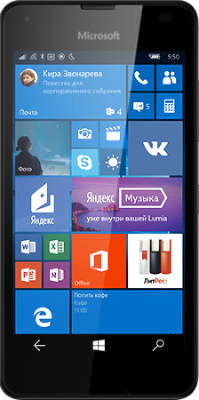 Смартфон Microsoft Lumia 550, Black +чехол