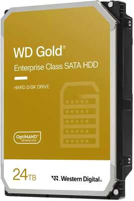 Жесткий диск Western Digital 3.5" 24TB WD241KRYZ Gold SATA3, Cache 298MB, 7200 rpm