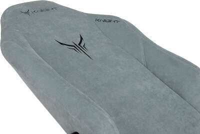 Кресло игровое Knight N1 Fabric серо-голубой Light-28 с подголов. крестов. металл