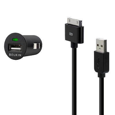 Автомобильное зарядное устройство Belkin Micro Auto Charger для iPhone/iPad [F8Z689cw]