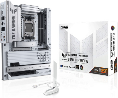Материнская плата ASUS TUF GAMING B850-BTF WIFI W, AM5, B850, 4*DDR5, 4*SATA, 3*M.2, 7*USB 3.2, 2*USB 2.0, Type-C, 3*PCIx16, 1*PCIx1, DP+HDMI, ATX; 90MB1KW0-M0EAY0