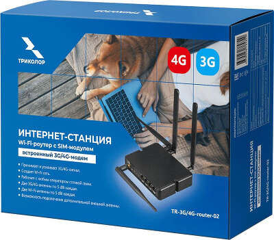 Роутер беспроводной Триколор TR-3G/4G-router-02 (046/91/00054231) N300 10/100BASE-TX/3G/4G cat.4 черный