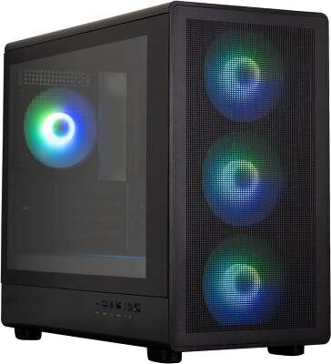 Корпус ZALMAN M5, MATX, BLACK, WINDOW, 1xCombo (3.5'' or 2.5''), 1x3.5", 2x2.5", 1xUSB2.0, 1xUSB3.0, 1xUSB Type-C, FRONT 3x120mm ARGB, REAR 1x120mm ARGB
