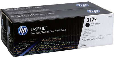 HP 312X Black Dual Pak LaserJet Toner Cartridge (CF380XD)