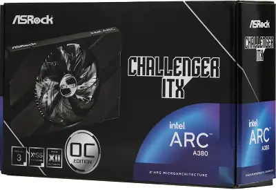 Видеокарта ASRock Intel Arc A380 Challenger ITX 6G OC 6Gb DDR6 PCI-E HDMI, 3DP