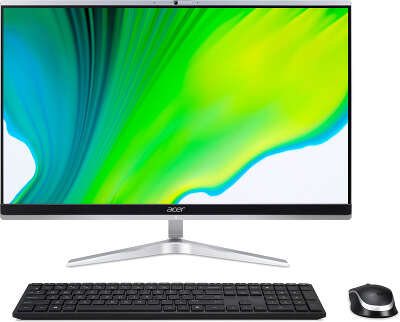 Моноблок Acer Aspire C24-1650 23.8" FHD i5-1135G7/8/1000/256 SSD/WF/BT/Cam/Kb+Mouse/Endless OS,серебристый