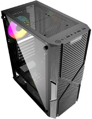 Powercase MISTRAL T4B, TEMPERED GLASS, 4X 120MM 5-COLOR FAN, ЧЁРНЫЙ, ATX (CMITB-L4)