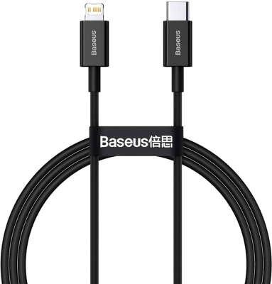 Кабель Baseus Superior 20W USB-C to Lightning, 2 м, Black [CATLYS-C01]