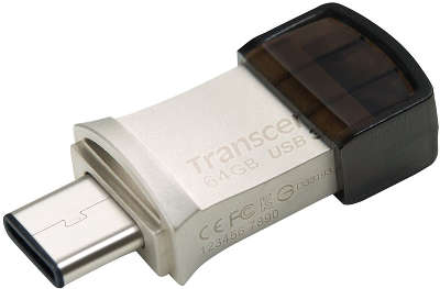 Модуль памяти USB3.1+Type-C Transcend JetFlash 890 OTG 64 Гб [TS64GJF890S]
