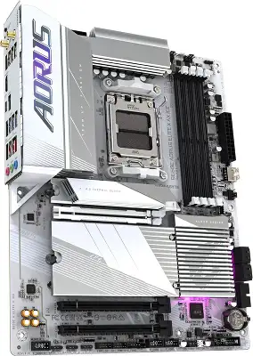 Материнская плата Gigabyte B650E AORUS ELITE X AX ICE SocketAM5 AMD B650 4xDDR5 ATX AC`97 8ch(7.1) 2.5Gg RAID+HDMI