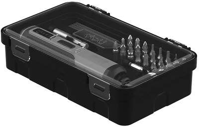 Отвертка аккумуляторная Deli DC161 (4В, 2А*ч, 5Нм, 300об/мин, Type-C, набор бит 24 шт, кейс)