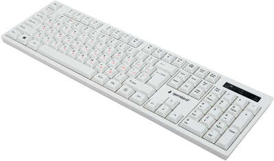 Комплект беспроводной клавиатура+мышь Gembird KBS-6000-W, 104кл+4кн, 12Fn, 800-1600 DPI, радиоканал, белый