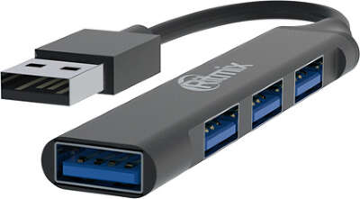 Концентратор USB 3.0 Ritmix CR-4400 Metal