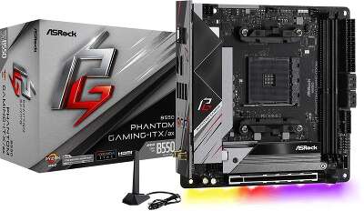 Материнская плата mini-ITX LGAAM4 ASRock B550 PHANTOM GAMING-ITX/AX