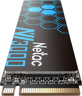 SSD накопитель Netac SSD NV3000 500GB PCIe 3 x4 M.2 2280 NVMe 3D NAND, R/W up to 3100/2100MB/s, IOPS(R4K) 200K/150K, TBW 300TB, with heat sink, 5y wty