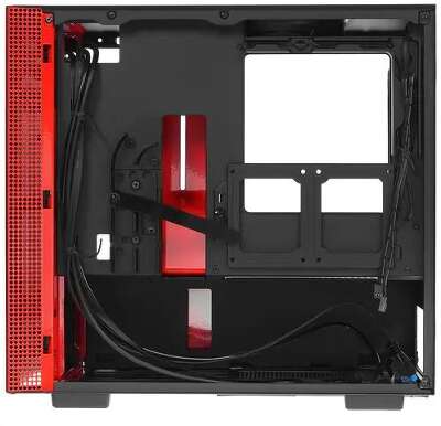 Корпус NZXT H210 Black/red, черный, mini-ITX, Без БП (CA-H210B-BR)