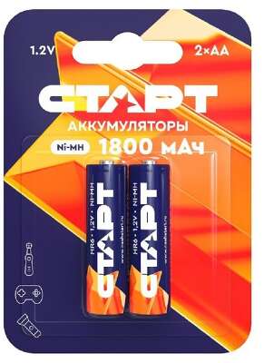 СТАРТ HR6 AA 1800mAh Ni-MH BL2 24/384 (2 шт. в уп-ке)