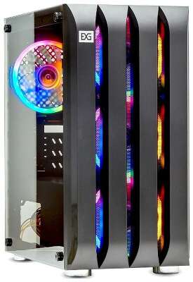 Корпус MINITOWER mATX W/PSU 2xUSB+USB3.0 аудио черный 4x120mm Fan с RGB подсветкой боковая панель - закаленное стекло Mistery R3 EX294383RUS EXEGATE