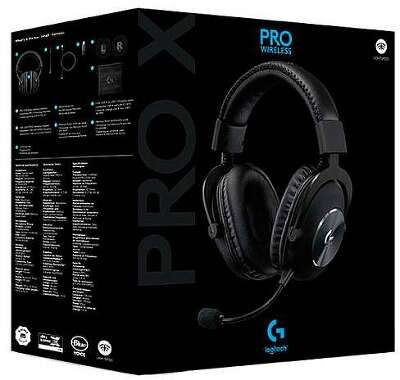 Гарнитура/ Logitech Headset PRO X LIGHTSPEED Wireless Gaming - BLACK