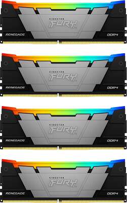 Набор памяти DDR4 DIMM 4x16Gb DDR3600 Kingston FURY Renegade RGB (KF436C16RB12AK4/64)