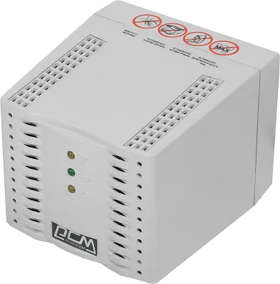 Стабилизатор напряжения Powercom TCA-1200, 1200VA, 600W, EURO, белый