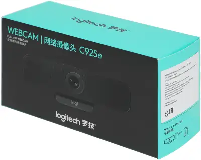 Камера Web Logitech HD Webcam C925e черный 3Mpix (1920x1080) USB2.0 с микрофоном (960-001180)