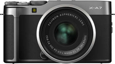Цифровая фотокамера Fujifilm X-A7 Dark Silver kit (XC15-45 мм f/3.5-5.6 OIS)