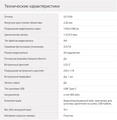 Экшн-камера Digma DiCam 180 серый