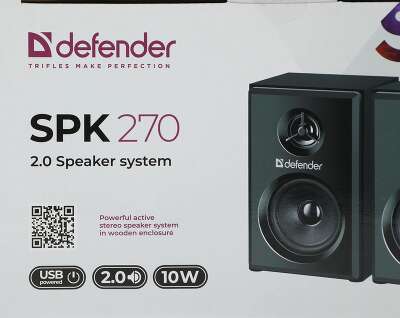 Колонки Defender SPK 270 2.0 черный 10Вт