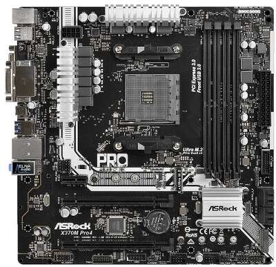 Материнская плата microATX LGAAM4 ASRock X370M Pro4