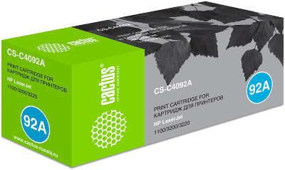 Картридж лазерный Cactus CS-C4092A C4092A черный (2500стр.) для HP LJ 1100/3200/3220
