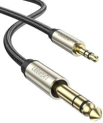 Кабель UGREEN AV127 (10630) 3.5mm to 6.35mm TRS Stereo Audio Cable. Длина: 5м. Цвет: серый