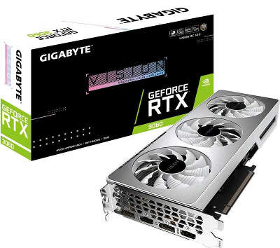 Видеокарта GIGABYTE NVIDIA nVidia GeForce RTX 3060 VISION OC 12Gb DDR6 PCI-E 2HDMI, 2DP