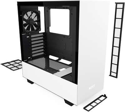 Корпус NZXT H510 White/black, белый, ATX, Без БП (CA-H510B-W1)