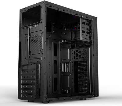Корпус CBR E185, черный, ATX, 450W (PCC-ATX-E185-USB31-USB22-450W)