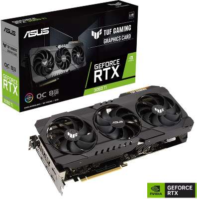 Видеокарта ASUS NVIDIA nVidia GeForce RTX 3060Ti TUF-RTX3060TI-O8GD6X-GAMING 8Gb DDR6 PCI-E HDMI, 3DP